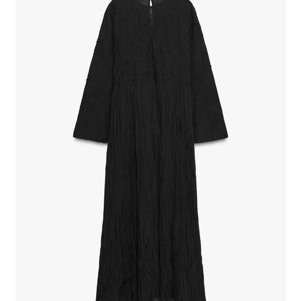 NWT Zara black embroidered maxi dress - Picture 4 of 6